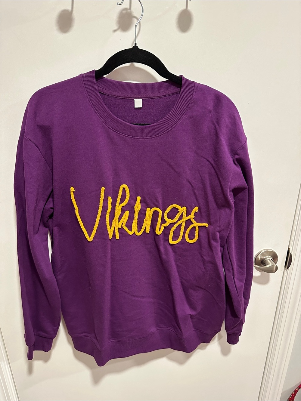 Purple 'Vikings' Crewneck Sweatshirt - Womens